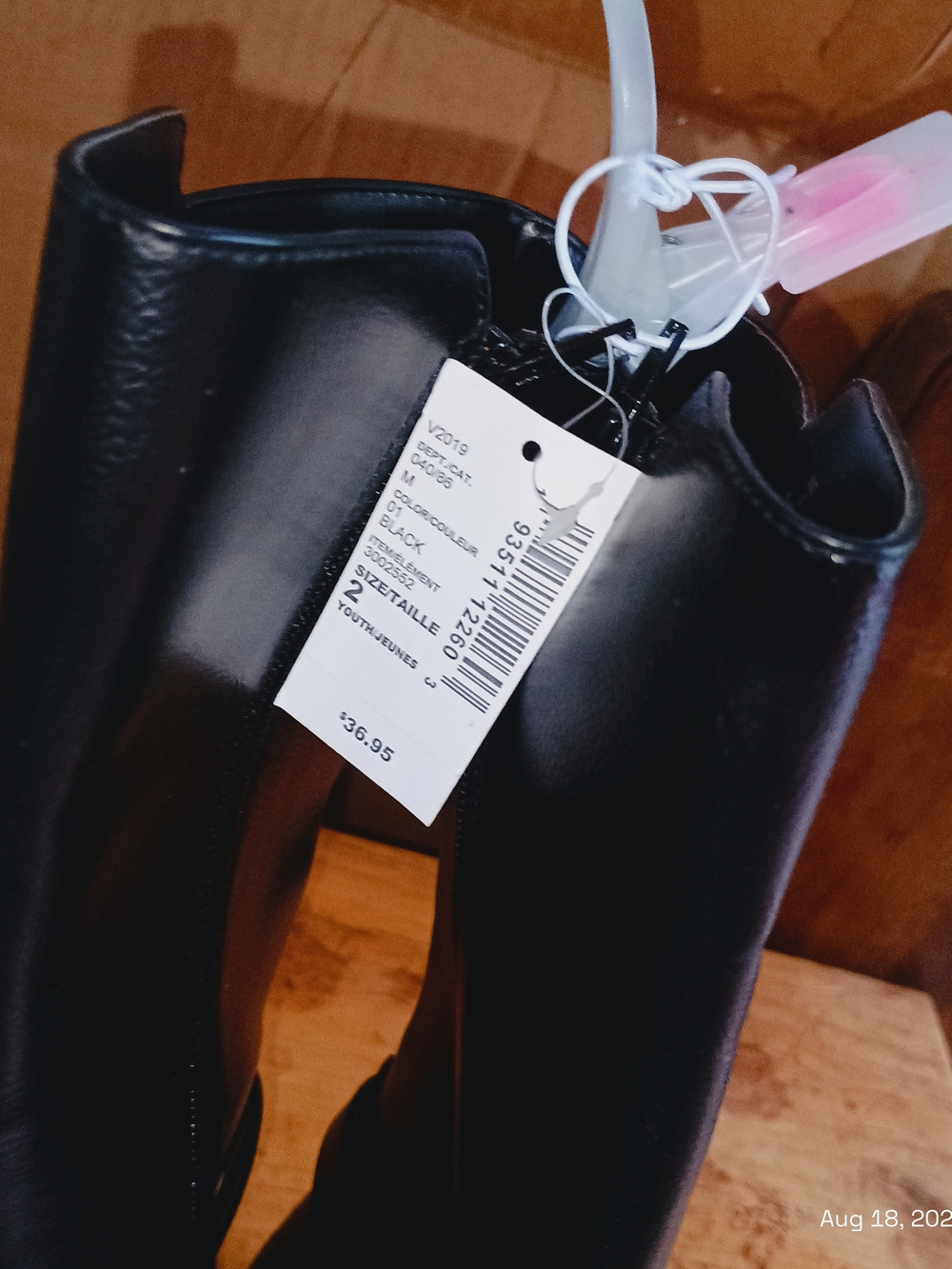 The Children's Place Black Tall Zip Boots for Girls Size 2 - Picture 8 of 8